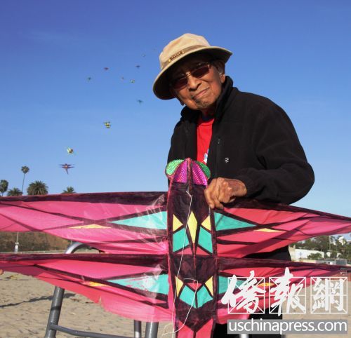 104歲美國華裔藝術家風箏節上憶往事
